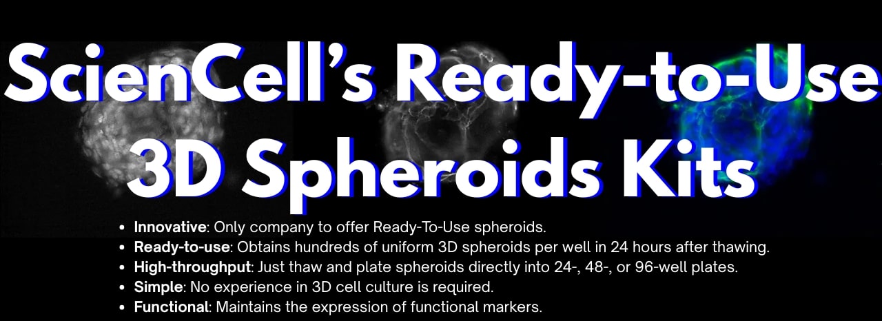 Ready-to-use 3D spheroid kits